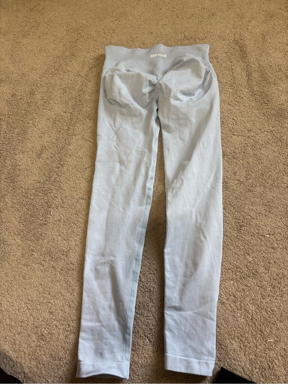 DFYNE High-Rise Seamless Leggings in Light Blue